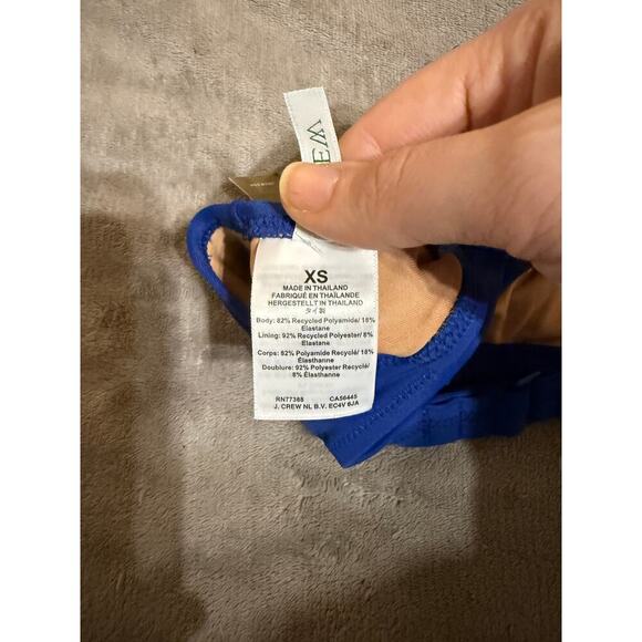 NWT J.Crew Heritage Scoop Neck Bikini Top Venetian Blue Size Extra Small XS - Picture 3 of 5